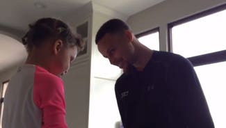 Next Story Image: Allow Riley Curry singing 'Happy Birthday' to her dad to melt your heart